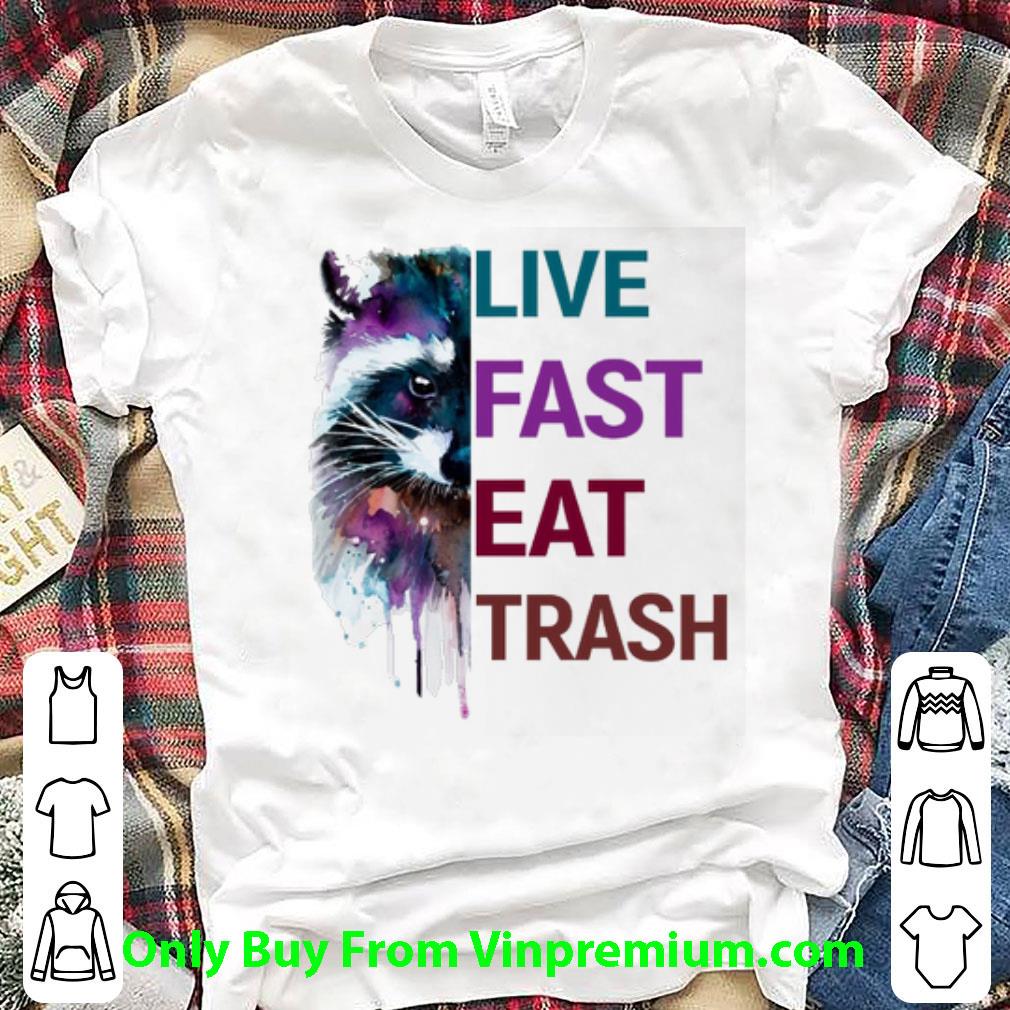 Pretty Raccoon Paint Live Fast Eat Trash shirt