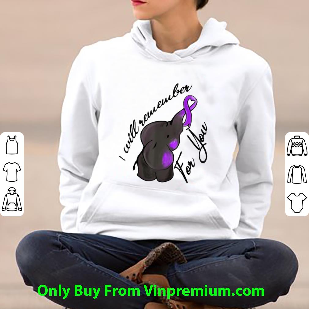 fa9513ce top i will remember for you alzheimer s elephant cancer awareness shirt 4 - Top I will remember for you Alzheimer's Elephant cancer awareness shirt