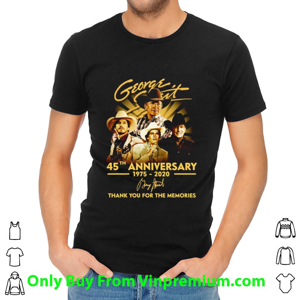 Hot George Strait 45th Anniversary Thank You For The Memories Signature shirt