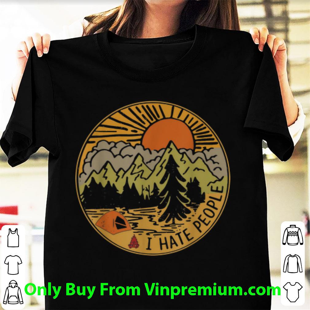Official Dogs And Camping Make Me Happy Humans Make My Head Hurt Hiking shirt