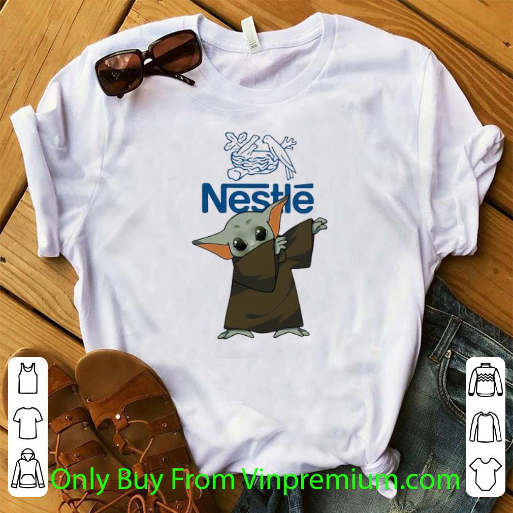 Awesome Dabbing Baby Yoda Mask Nestle Logo Coronavirus shirt