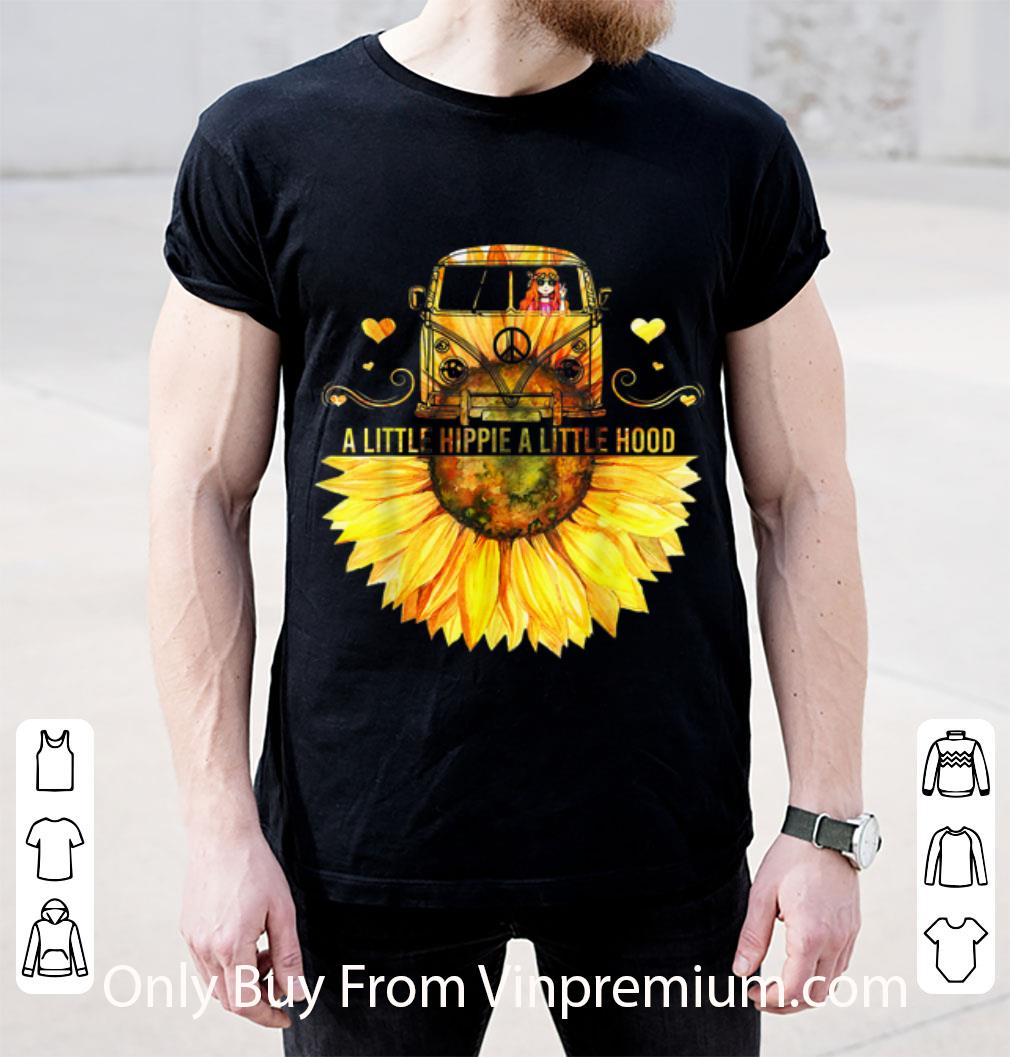 Nice Sunflower Peace Bus A Little Hippie A Little Hood shirt
