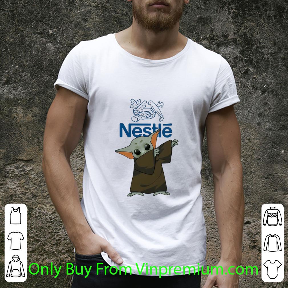 Awesome Dabbing Baby Yoda Mask Nestle Logo Coronavirus shirt