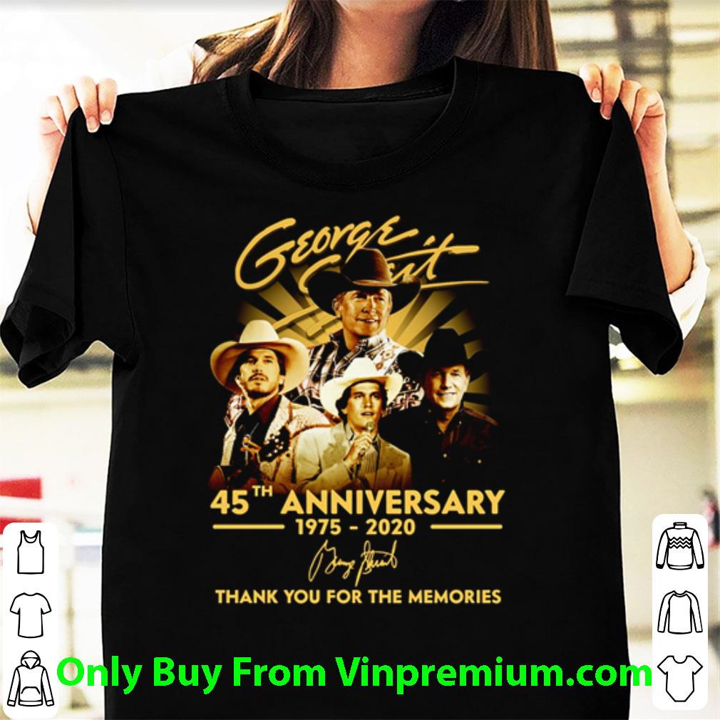 Hot George Strait 45th Anniversary Thank You For The Memories Signature shirt