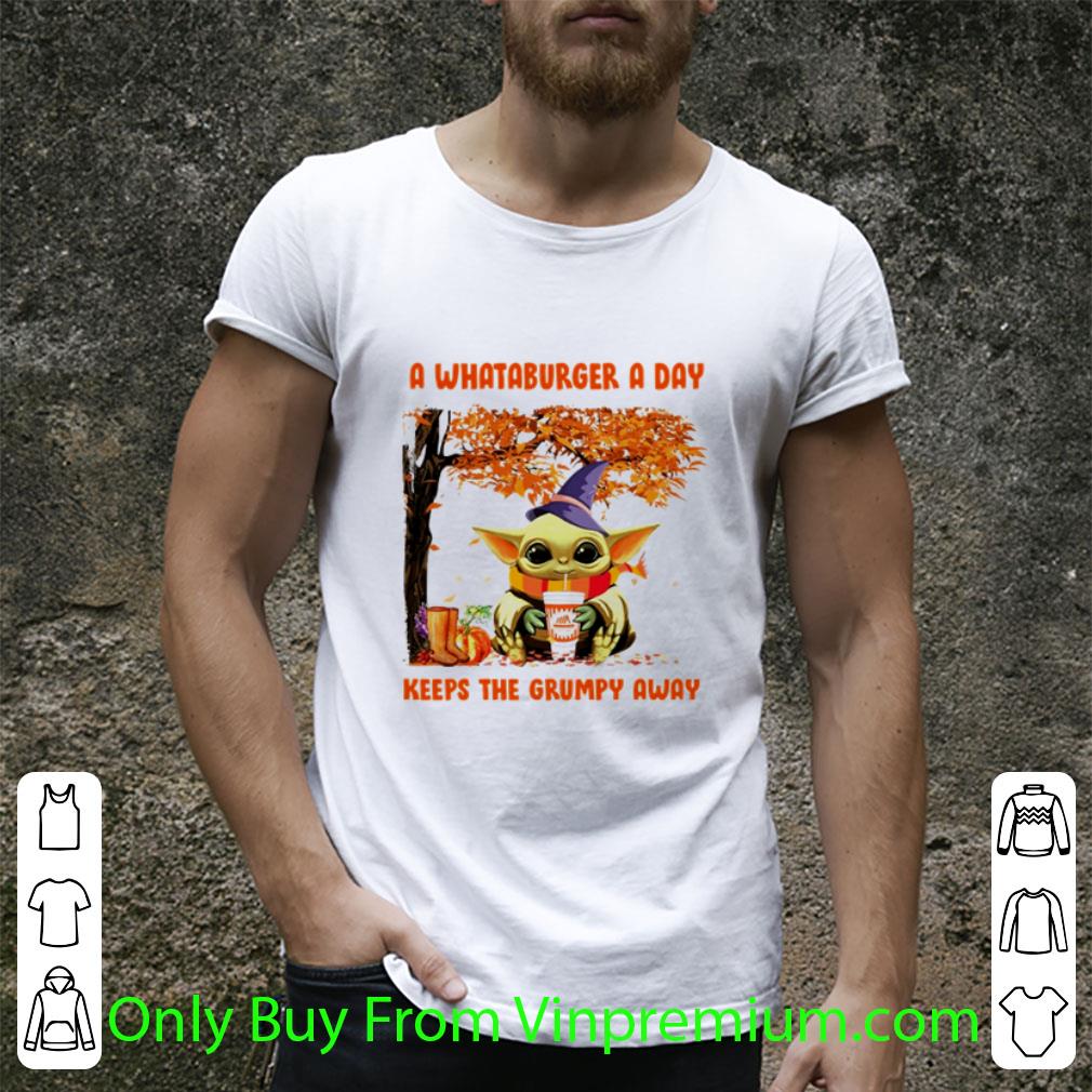 Pretty Autumn Baby Yoda A Whataburger A Day Keeps The Grumpy Away Star Wars shirt Pretty Autumn Baby Yoda A Whataburger A Day Keeps The Grumpy Away Star Wars shirt