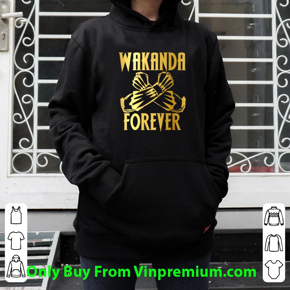 Premium Black Panther Wakanda Forever Salute Gold shirt 24fd3948 premium black panther wakanda forever salute gold shirt 4 - Premium Black Panther Wakanda Forever Salute Gold shirt