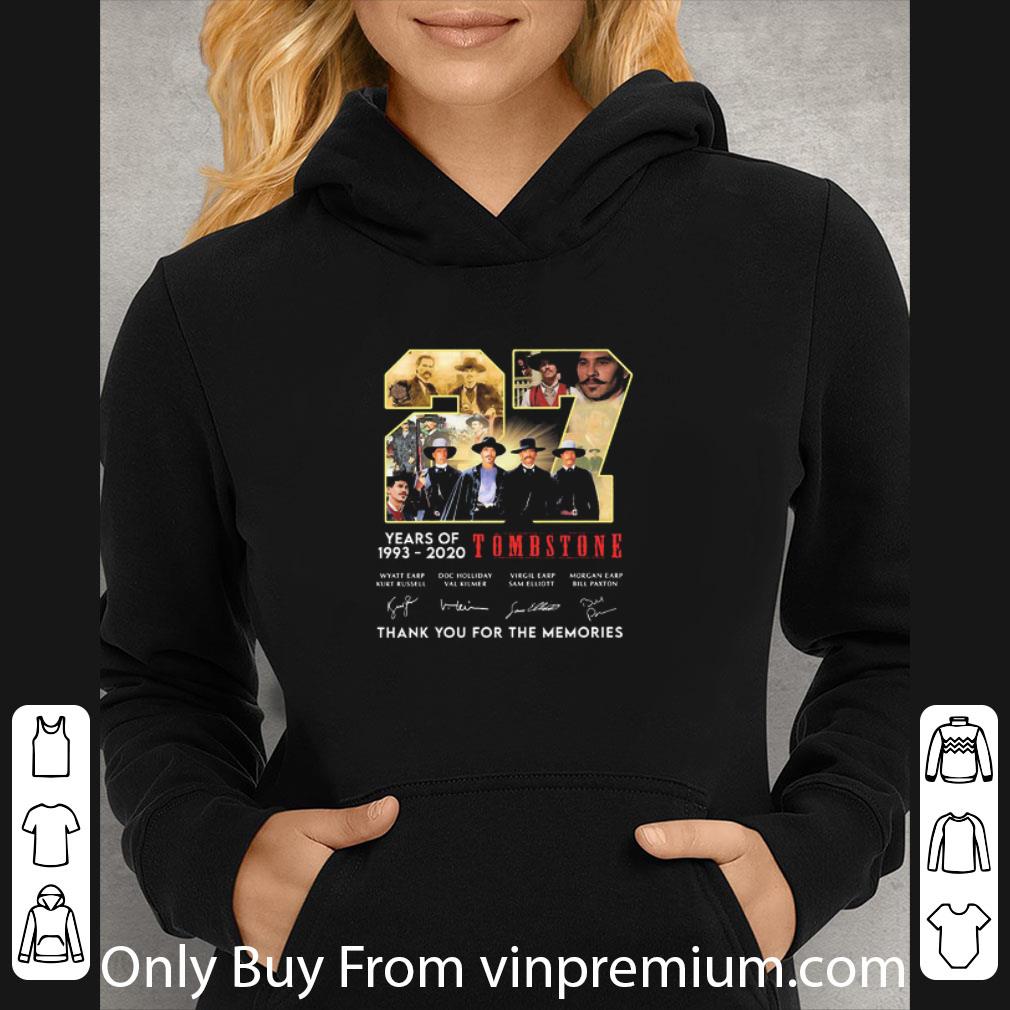 2a0cbeab official 27 years of 1993 2020 tombstone thank you for the memories signatures shirt 4 - Official 27 Years Of 1993 2020 Tombstone Thank You For The Memories Signatures shirt