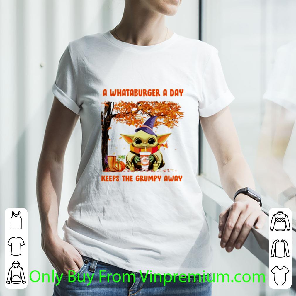 Pretty Autumn Baby Yoda A Whataburger A Day Keeps The Grumpy Away Star Wars shirt Pretty Autumn Baby Yoda A Whataburger A Day Keeps The Grumpy Away Star Wars shirt