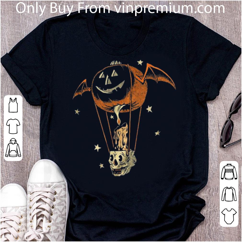 Top Halloween Witch Mermaid Is Riding A Broom With Her Cat shirt