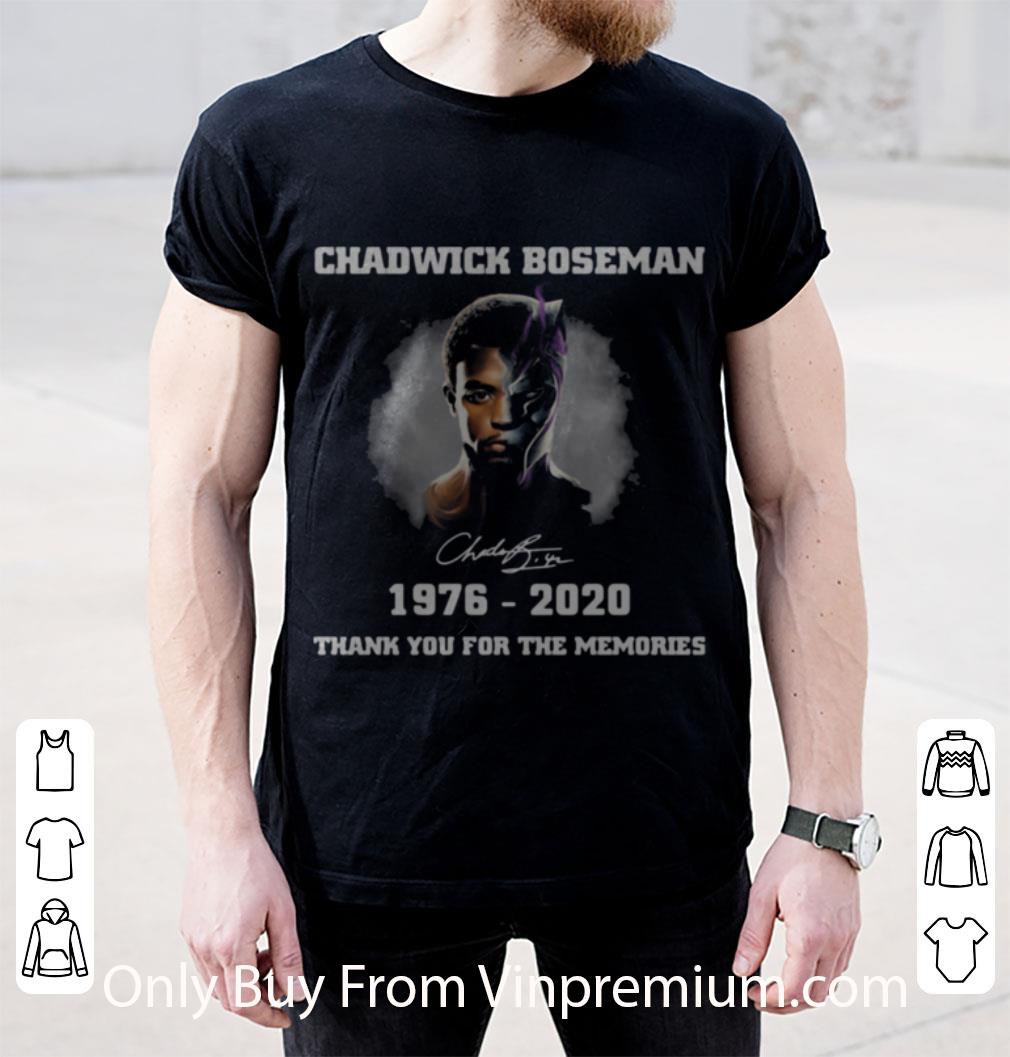 Awesome Rip Chadwick Black Panther Thank You For The Memories Signature shirt