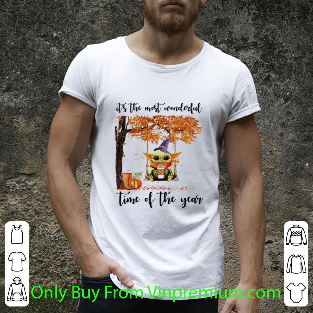 Awesome Star Wars Baby Yoda Pumpkin It’s The Most Wonderful Time Of Year shirt