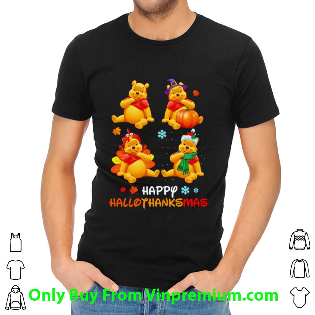 Great Winnie The Pooh Happy Hallothanksmas Halloween And Christmas shirt