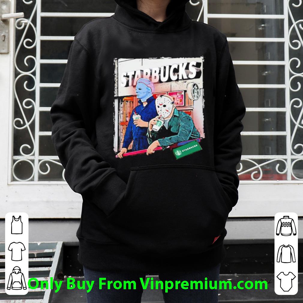 Nice Halloween Jason Voorhees Michael Myers Starbucks shirt e584f0ee nice halloween jason voorhees michael myers starbucks shirt 4 - Nice Halloween Jason Voorhees Michael Myers Starbucks shirt
