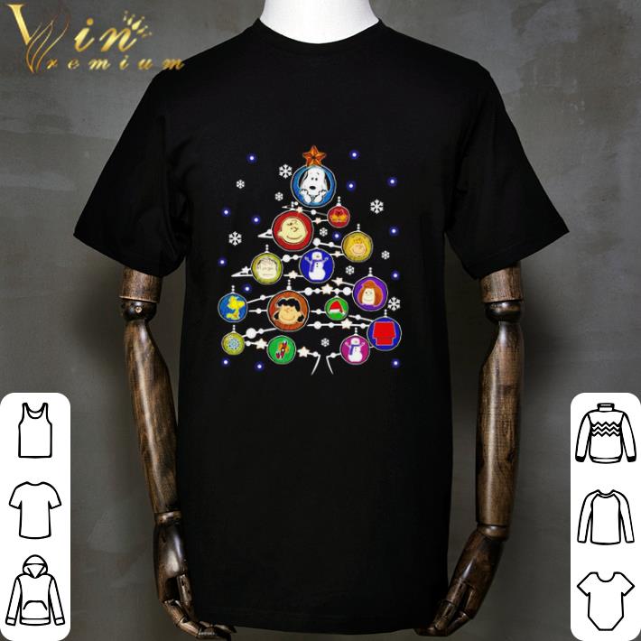 The Peanuts Christmas balls on a Christmas tree Snoopy shirt