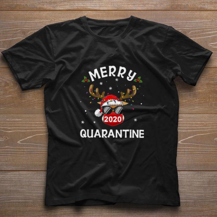 Hot Reindeer Face Mask 2020 Quarantine Merry Christmas Sweater shirt