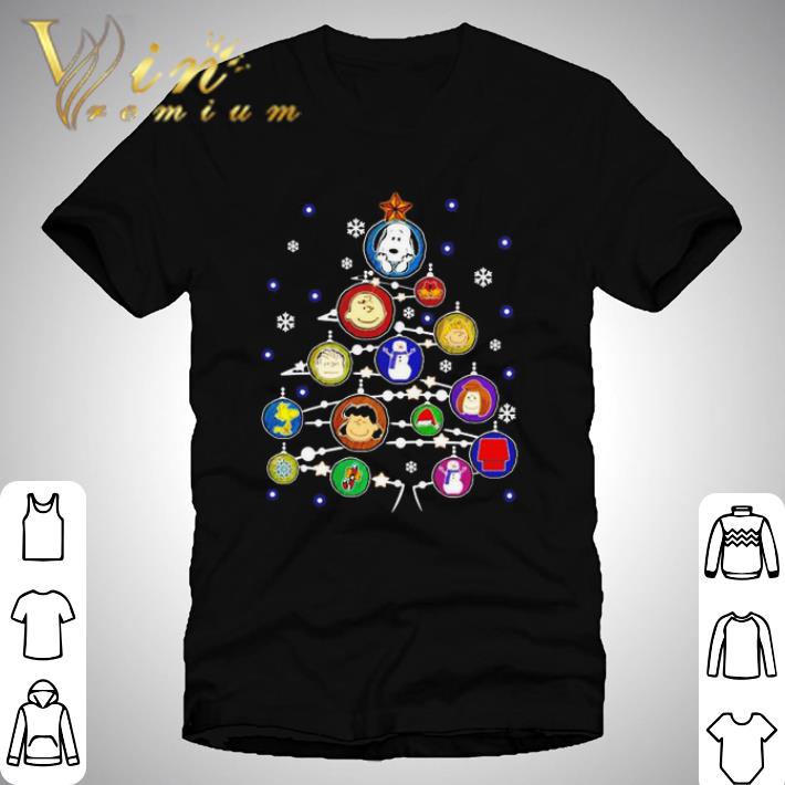 The Peanuts Christmas balls on a Christmas tree Snoopy shirt