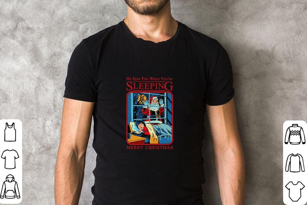 Pretty Satan Claus He Sees You When You’re Sleeping Sweater shirt