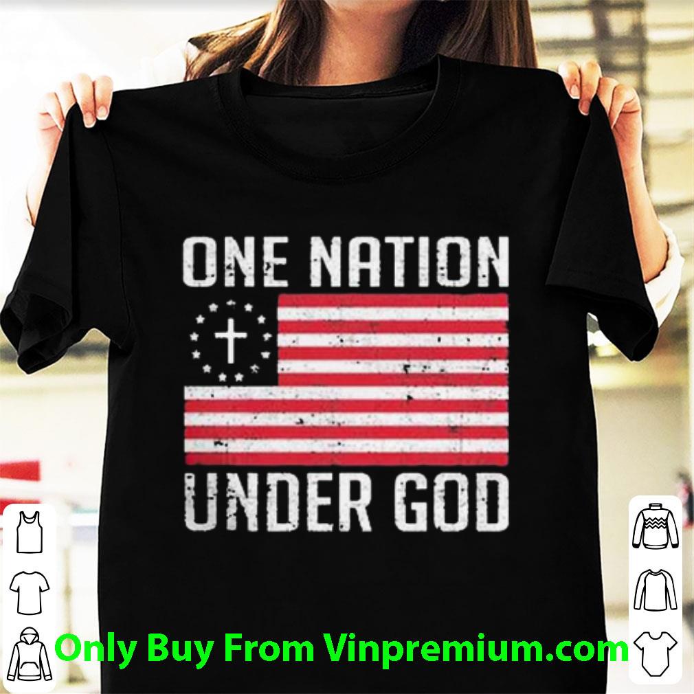 Awesome One Nation Under God American Flag shirt