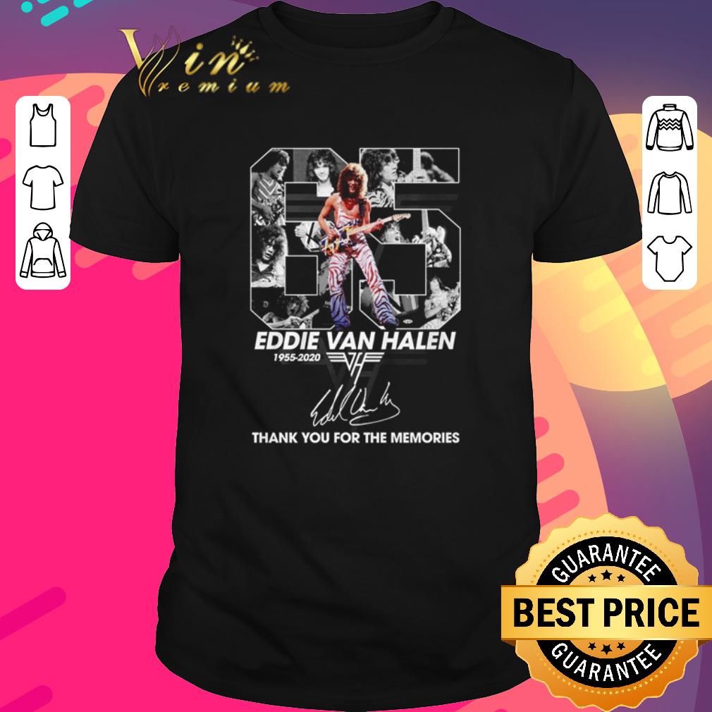 Original 65 Eddie Van Halen 1955 2020 thank you for the memories shirt