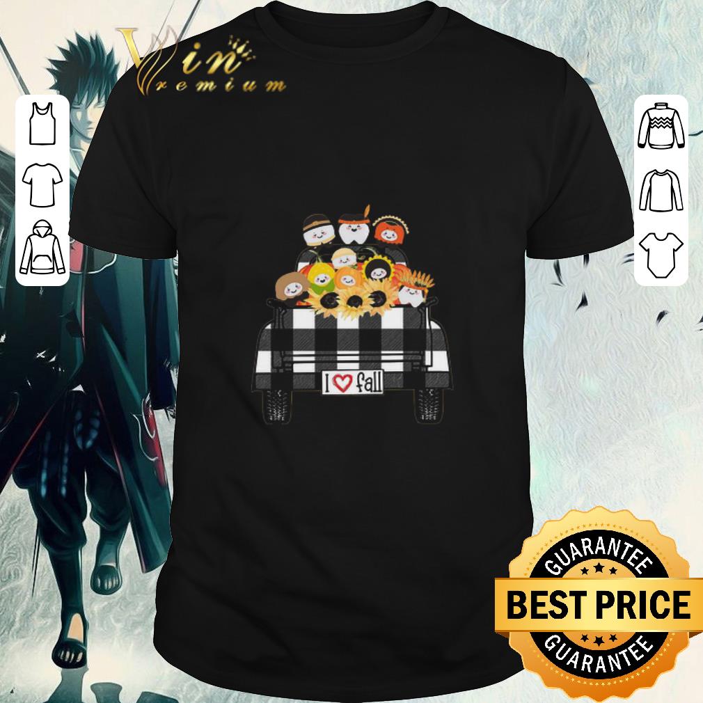 Top I Love Fall Tooth Sunflower native shirt