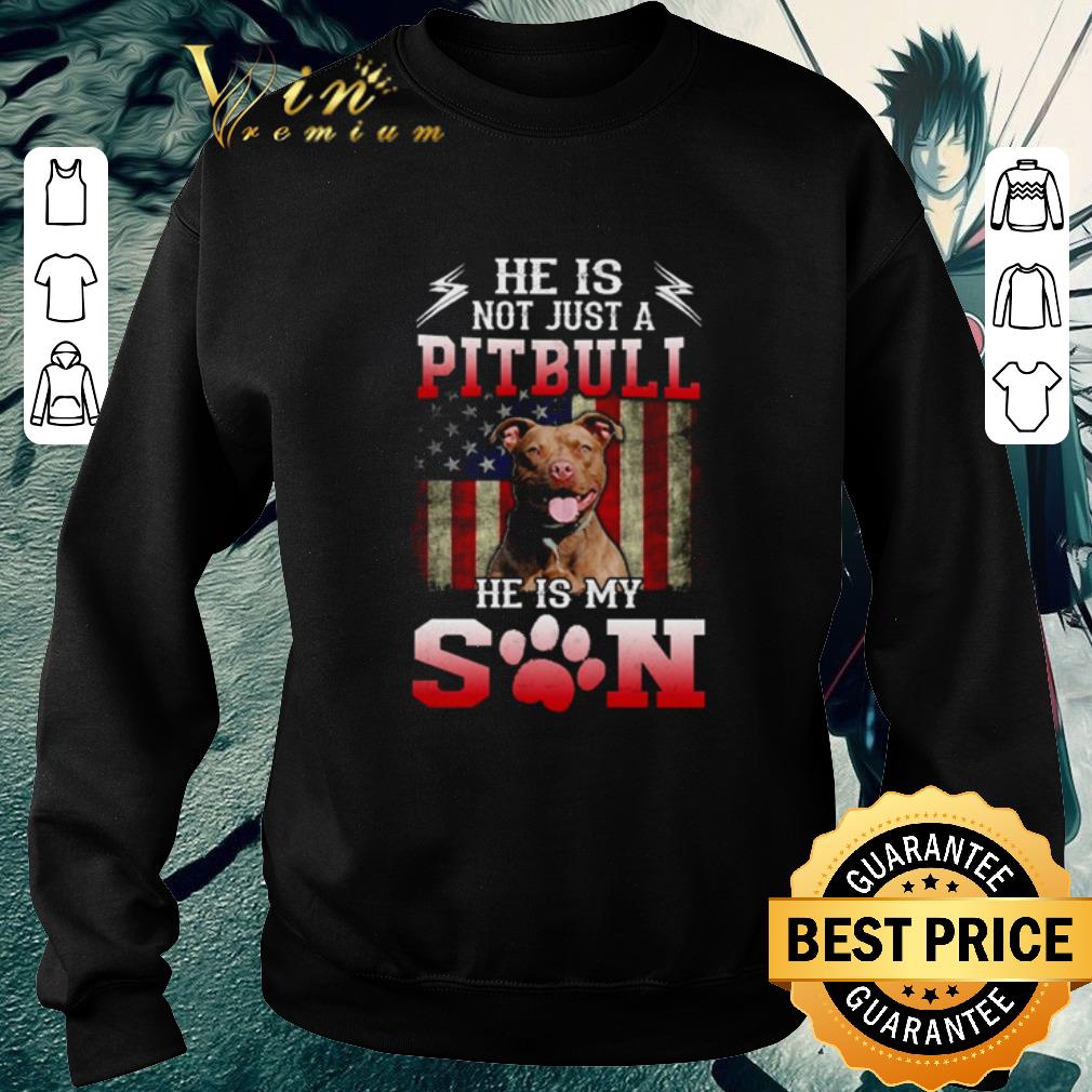 78c99a9c premium he is not just a pitbull he is my son american flag shirt 4 - Premium He is not just a Pitbull he is my son American flag shirt