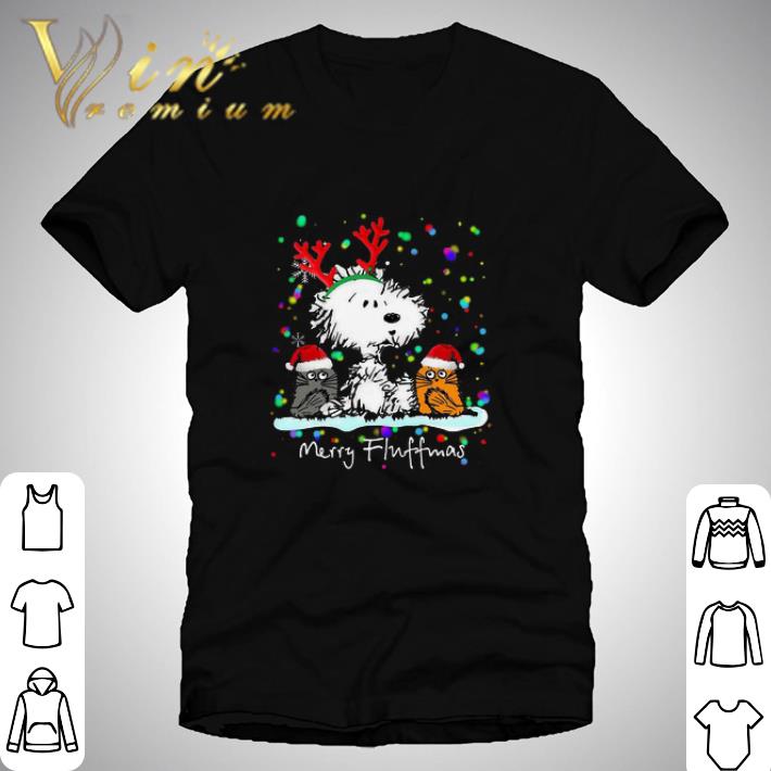 Reindeer Snoopy Cat Merry Fluffmas Christmas shirt