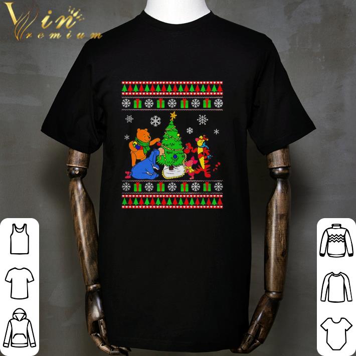 Winnie the Pooh Christmas tree ugly Christmas shirt