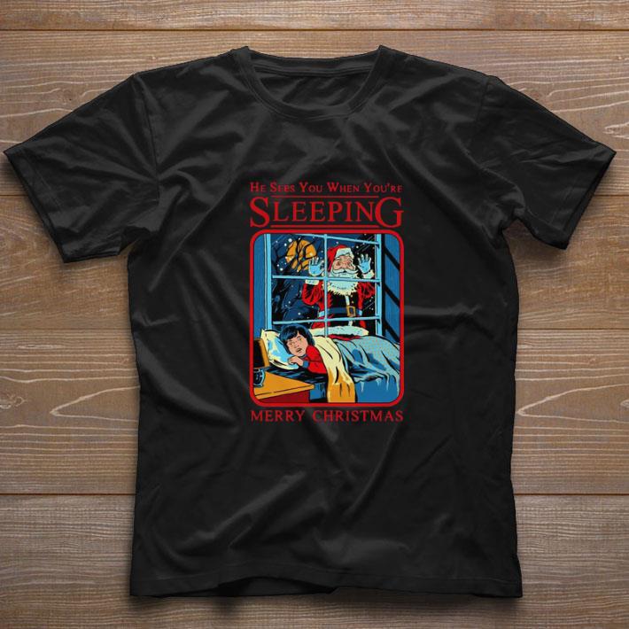 Pretty Satan Claus He Sees You When You’re Sleeping Sweater shirt