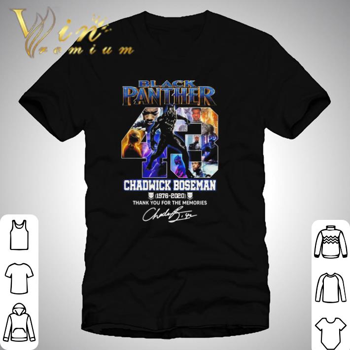 Black Panther Chadwick Boseman 1976 2020 thank you for the memories shirt