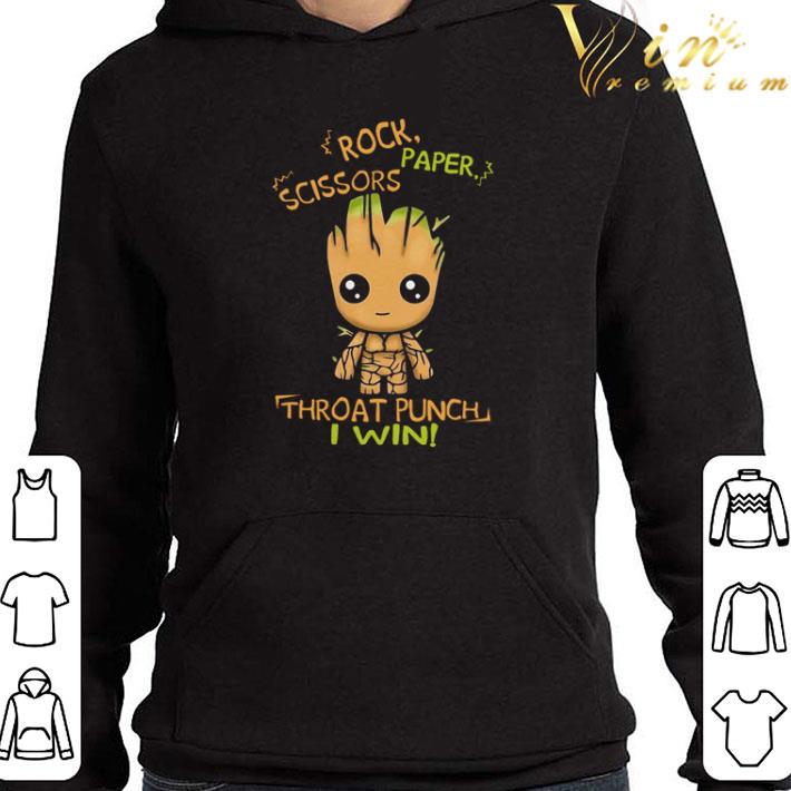 Baby Groot rock paper scissors throat punch I win shirt c65ad7da baby groot rock paper scissors throat punch i win shirt 4 - Baby Groot rock paper scissors throat punch I win shirt