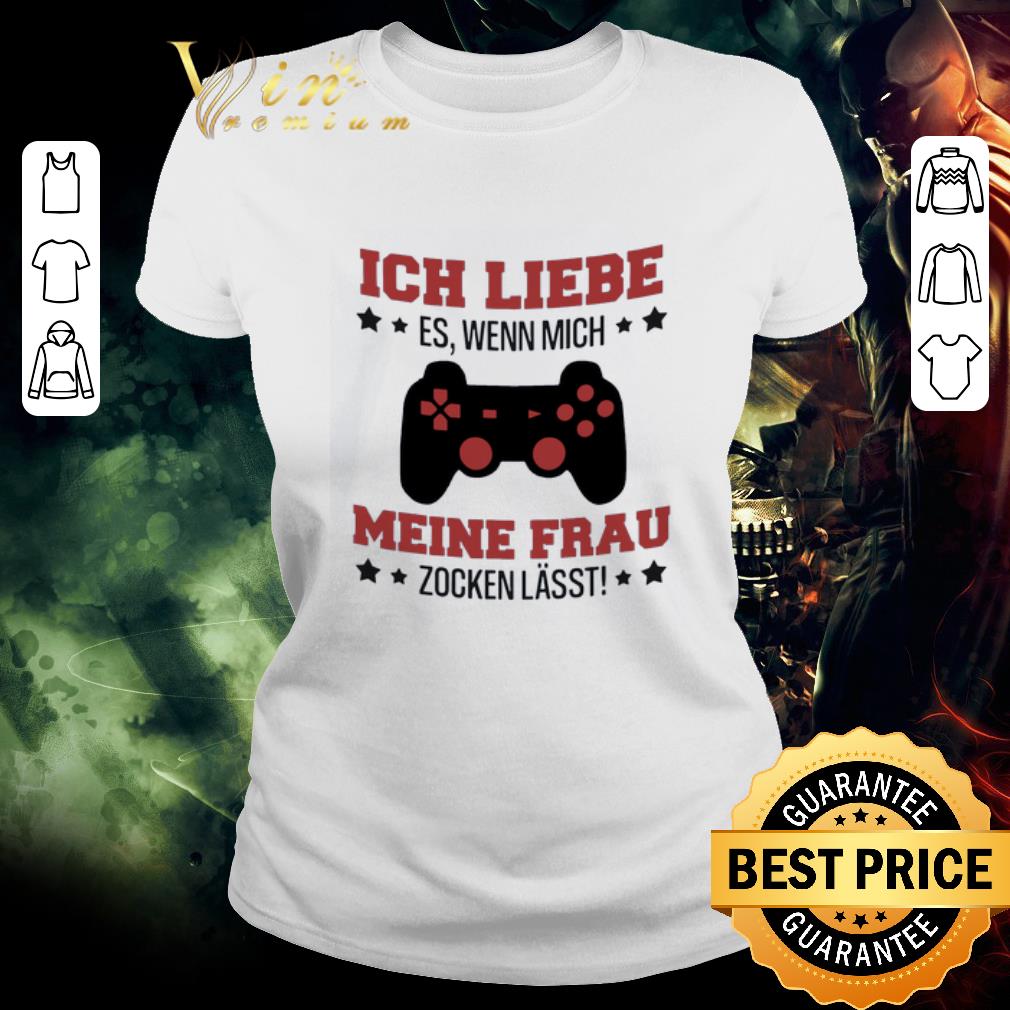 Premium Ich liebe es wenn mich meine frau zocken lässt shirt