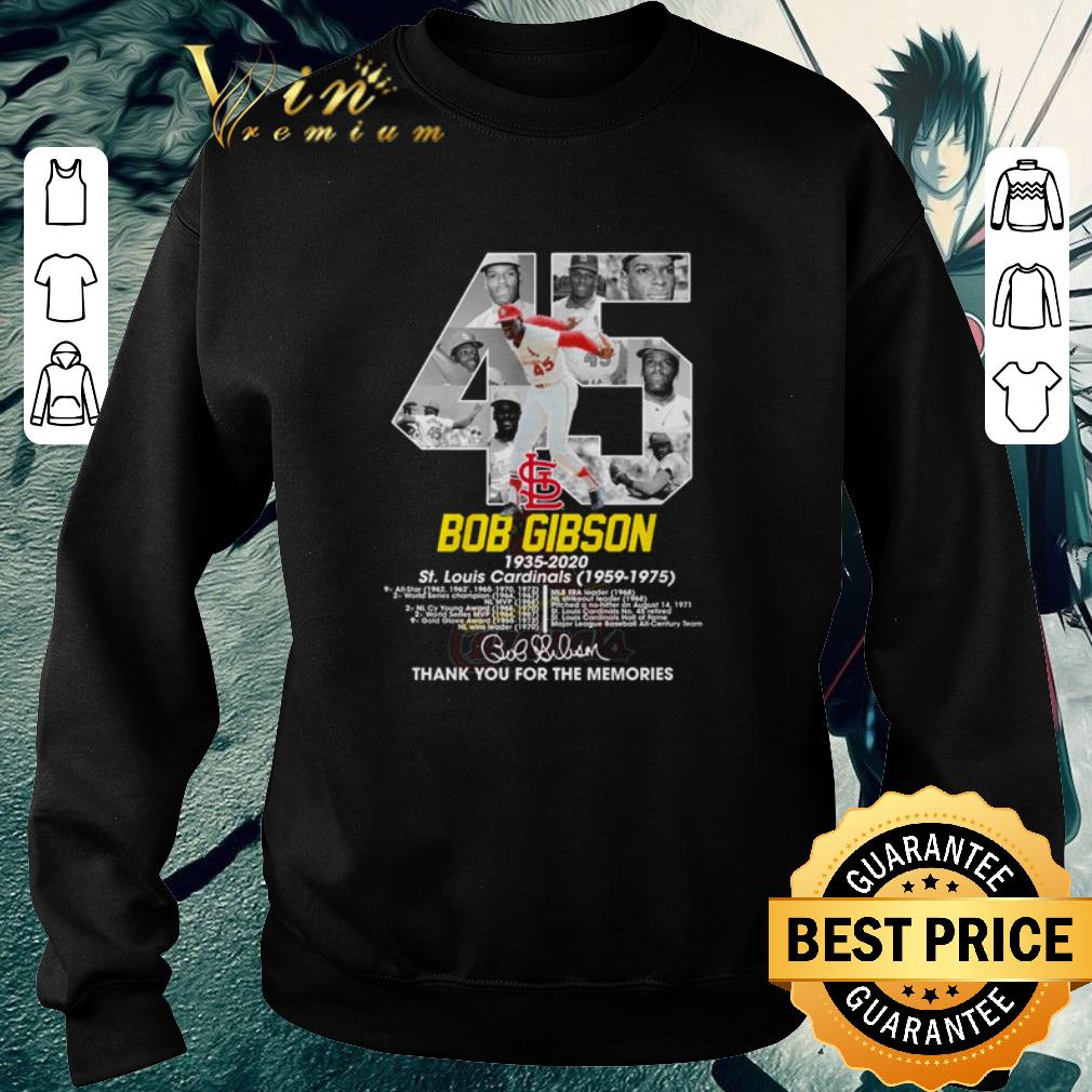 f63e7d94 original 45 bob gibson 1935 2020 st louis cardinals thank you for the memories signature shirt 4 - Original 45 Bob Gibson 1935-2020 St. Louis Cardinals thank you for the memories signature shirt