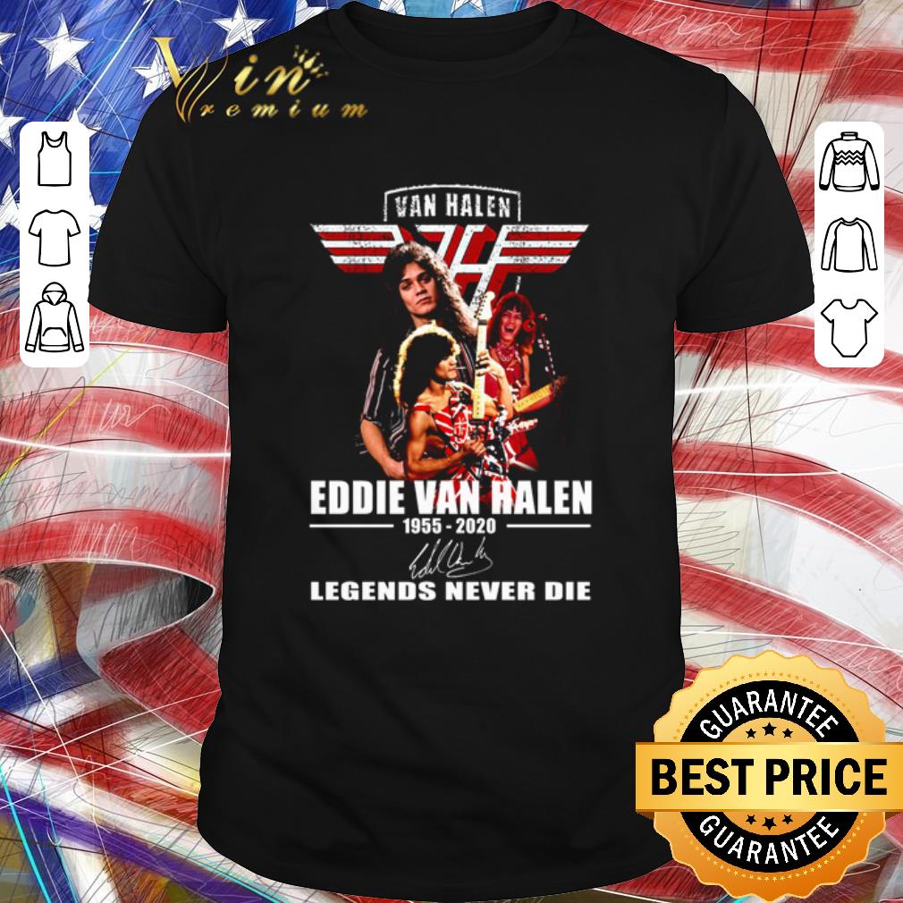 Funny Eddie Van Halen 1955 2020 legends never die shirt