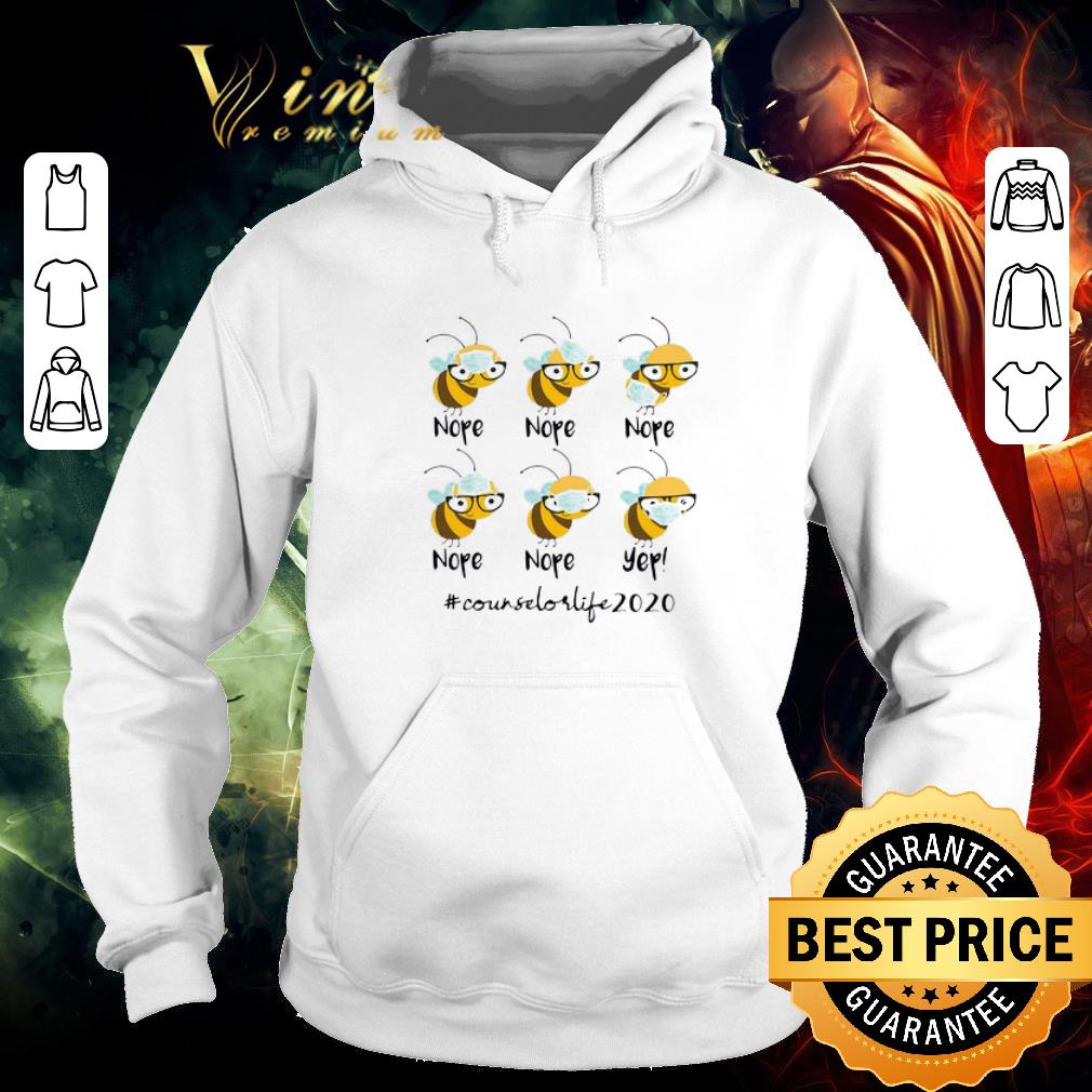 1f9207e6 top bee face mask nope nope yep counselor life 2020 shirt 4 - Top Bee Face Mask Nope Nope Yep Counselor Life 2020 shirt