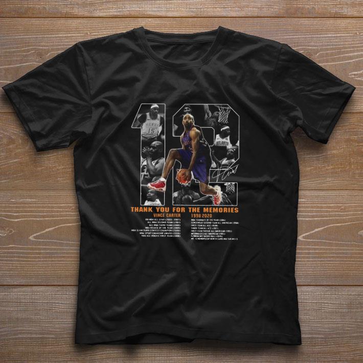 Top 12 Vince Carter 1988 2020 Thank You For The Memories Signature shirt