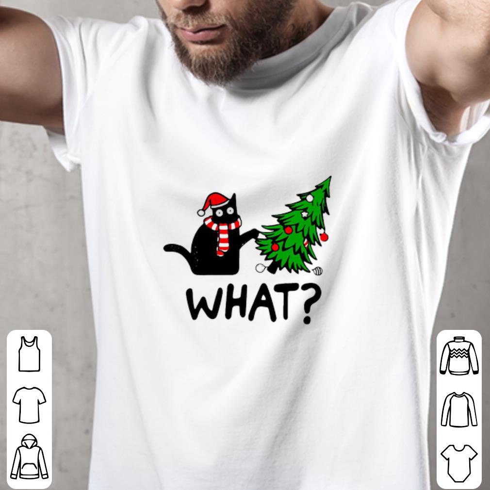 Premium Black Cat Christmas What shirt