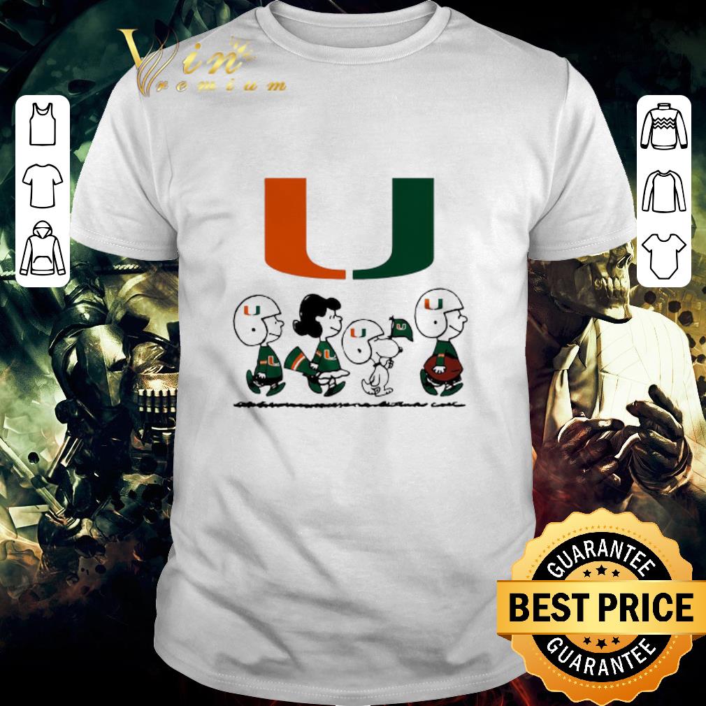 Premium The Peanuts Abbey Road Miami Hurricanes Logo shirt