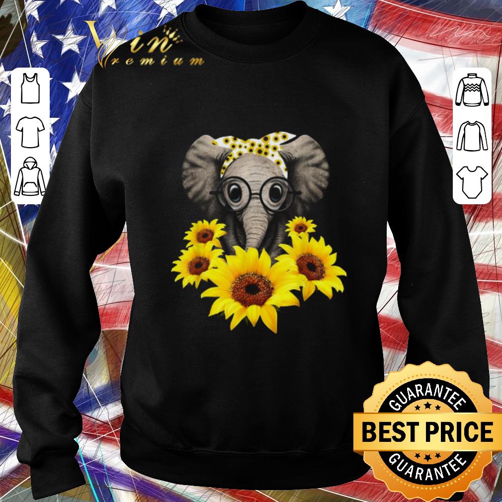 672e6e15 premium elephant sunflower cute elephant love sunflower shirt 4 - Premium Elephant Sunflower Cute Elephant Love Sunflower shirt