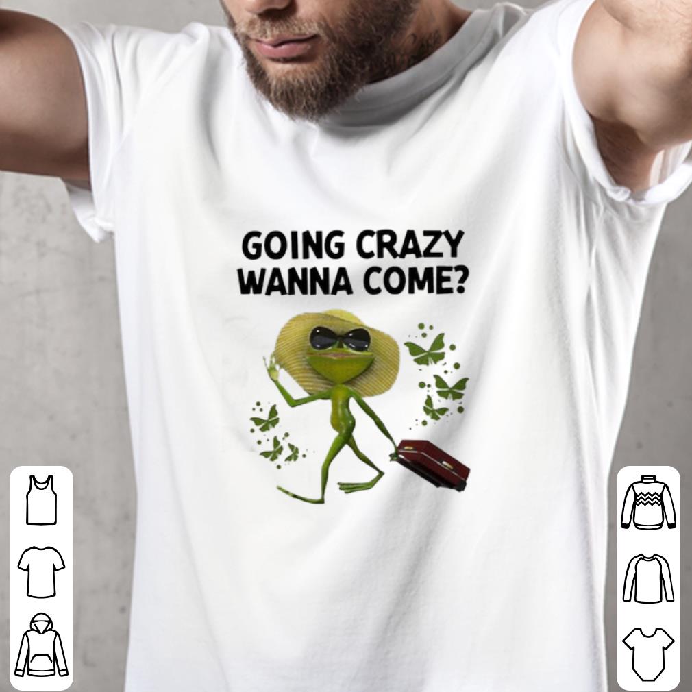Premium Funny Frog Going Crazy Wanna Come shirt