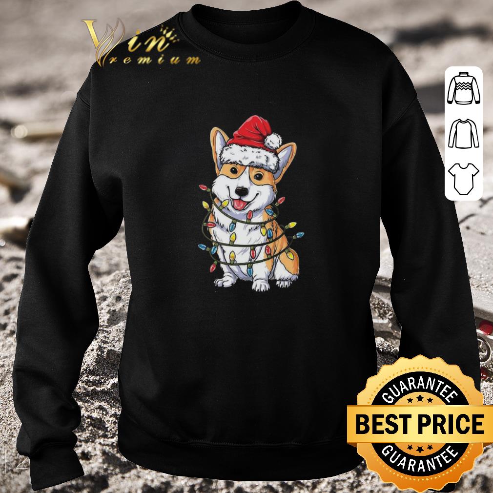 Hot Corgi Santa Hat Christmas Light weater 80d74a71 hot corgi santa hat christmas light weater 4 - Hot Corgi Santa Hat Christmas Light weater