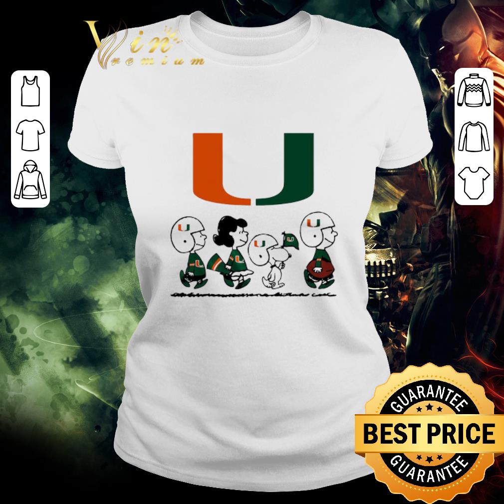 Premium The Peanuts Abbey Road Miami Hurricanes Logo shirt