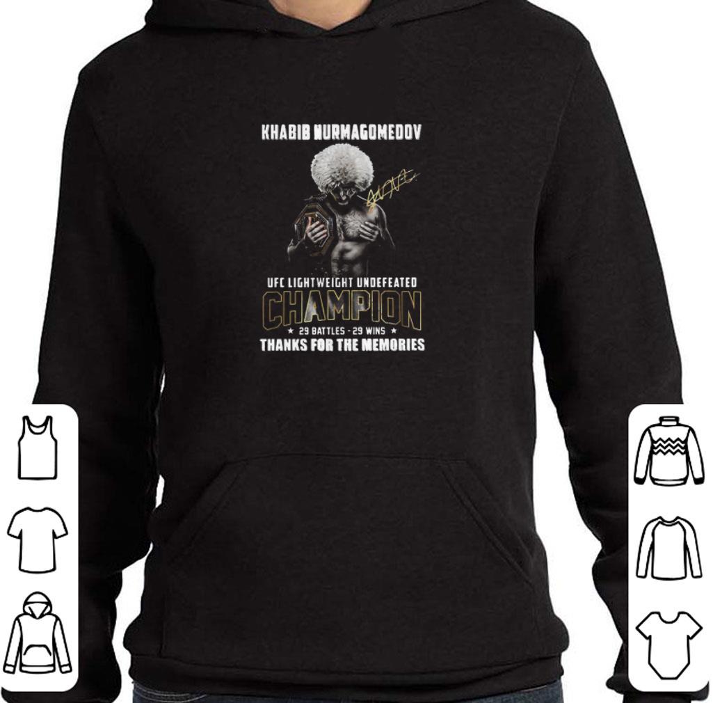 9d7bee0e nice khabib nurmagomedov ufc lightweight undefeated champion 29 battles 29 wins thank you for the memories signature shirt 4 - Nice Khabib Nurmagomedov Ufc Lightweight Undefeated Champion 29 Battles 29 Wins Thank You For The Memories Signature shirt