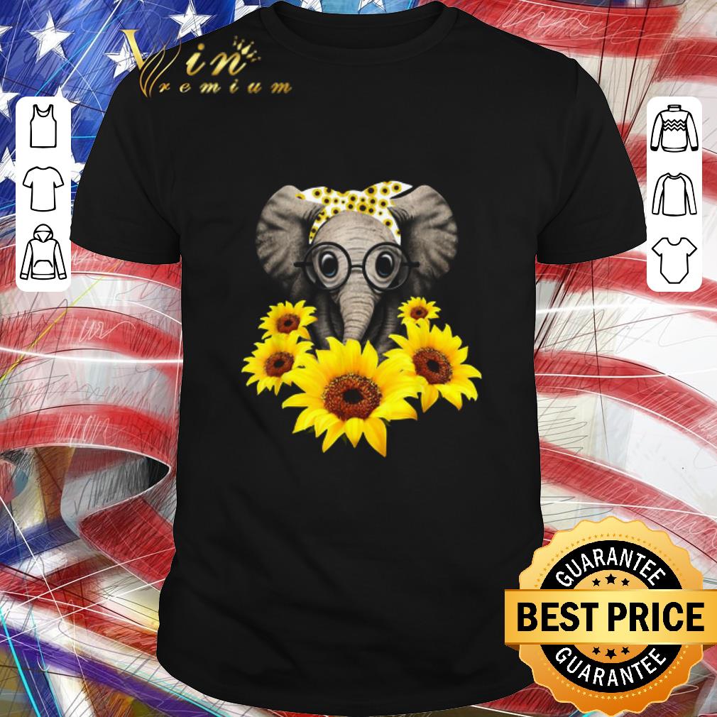 Premium Elephant Sunflower Cute Elephant Love Sunflower shirt