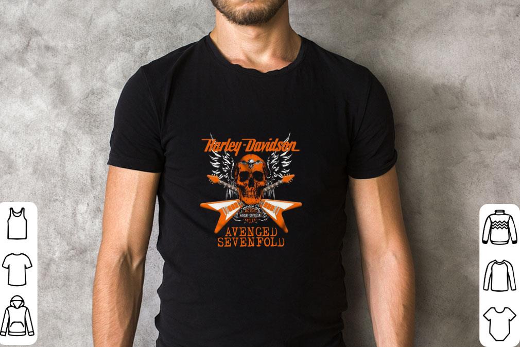 Funny Skull Harley Davidson Motorcycles Avenged Sevenfold shirt