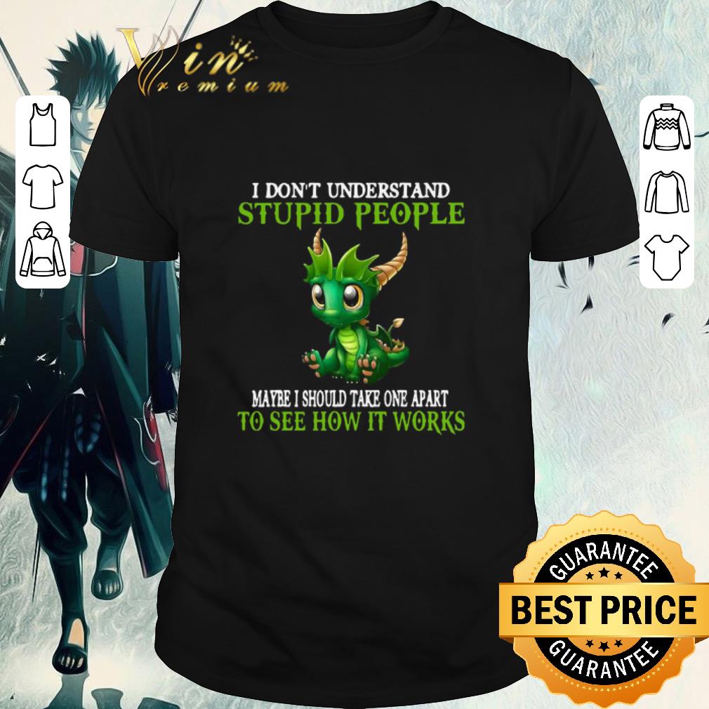 Pretty Dragon I Don’t Understand Stupid People Maybe I Should Take One Apart To See How It Works shirt