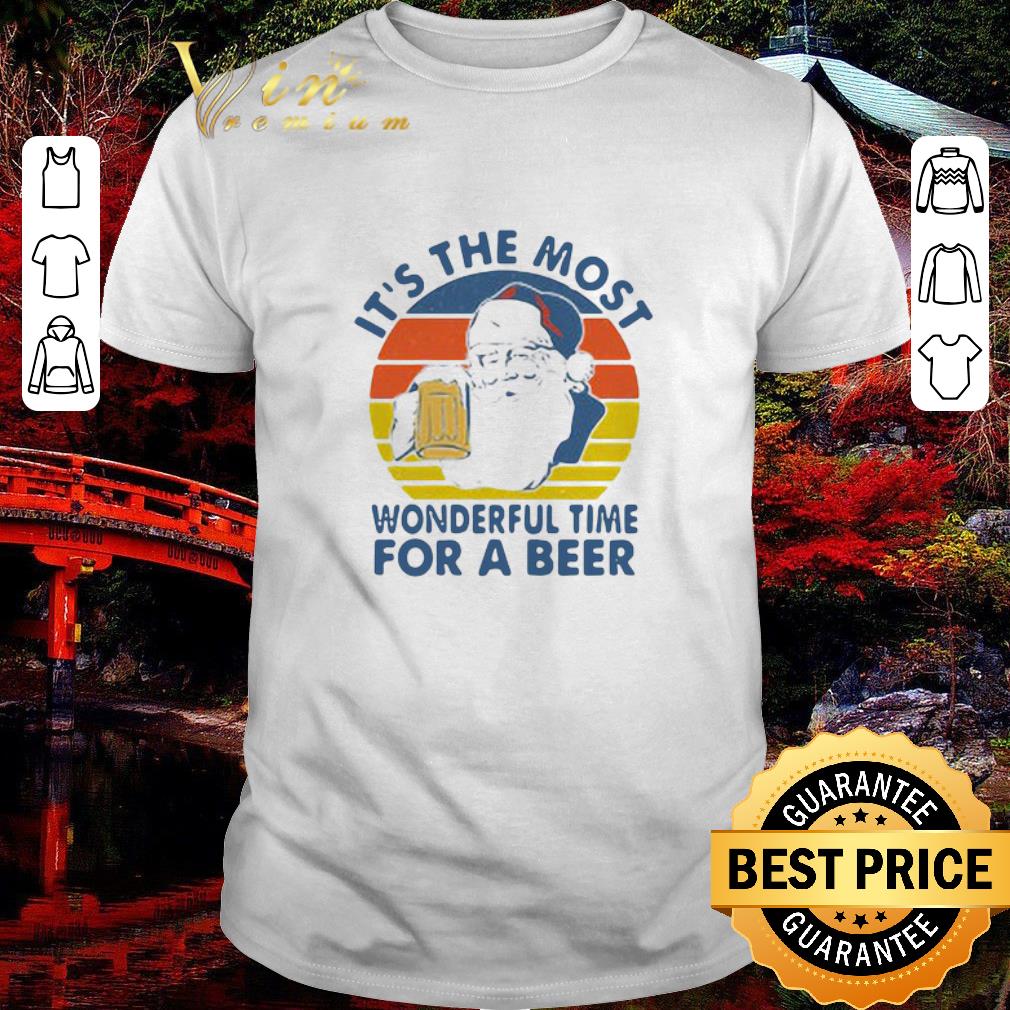 Pretty Santa It’s The Most Wonderful Time For A Beer Vintage shirt