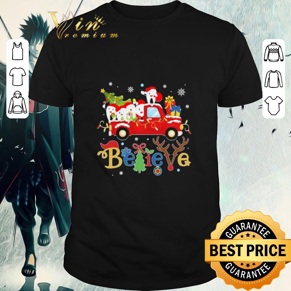 Premium Tooth Truck Santa Believe Christmas sweater