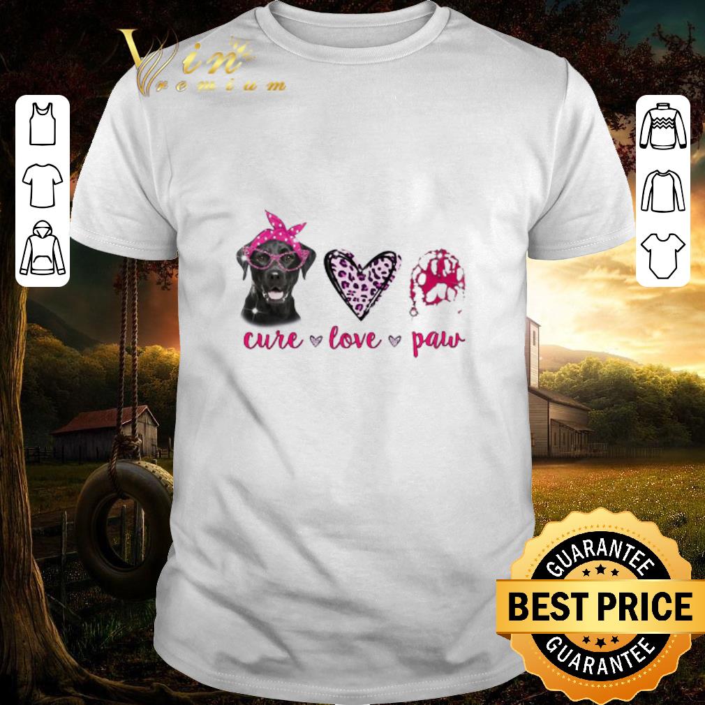 Top Labrador Pink Cure Love Paw shirt