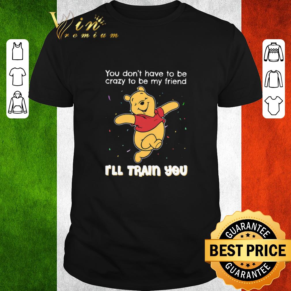 Hot Winnie Pooh You Don’t Have To Be Crazy To Be My Friend I’ll Train You shirt