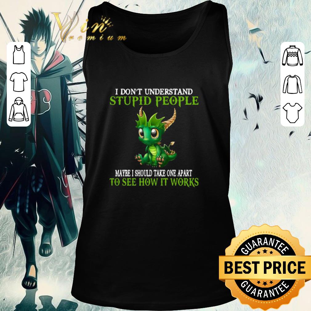 Pretty Dragon I Don’t Understand Stupid People Maybe I Should Take One Apart To See How It Works shirt